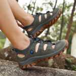 Sandales cuir pour activités en plein air, robustes et stylées
