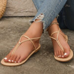 Chaussure d'été femme, sandale beige élégante