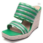 Modèle de sandale verte au design élégant