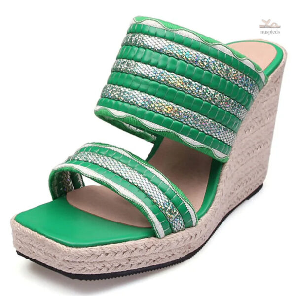 Modèle de sandale verte au design élégant