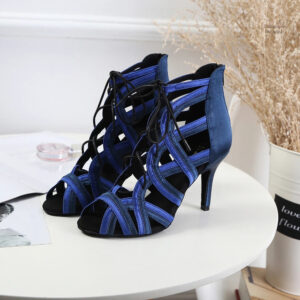 Sandale à talons 10-13 cm pour femme, design à lacets chic