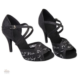 Sandale à talon 10-13 cm pour femme, finition brillante