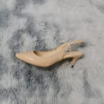 Escarpin beige à talon de 5 à 7 cm pour femme
