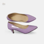 Sandale talon femme violette style escarpin 5-7 cm