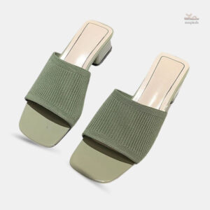 Sandale talon femme verte décontractée 5 cm