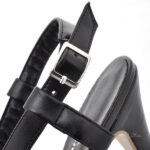 Chaussures d'été femme, talon 7-10 cm, design gladiateur noir