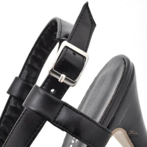 Chaussures d'été femme, talon 7-10 cm, design gladiateur noir
