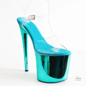 Sandale Femme Talon Haut avec Lanières Transparentes