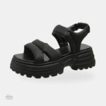 Sandale Talon Plateforme avec Fermeture Élastique