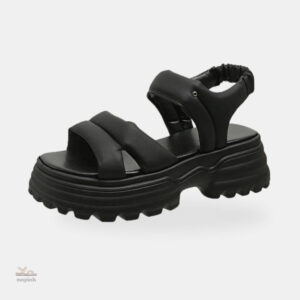 Sandale Talon Plateforme avec Fermeture Élastique