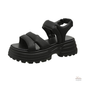 Sandale chic à talon avec maintien élastique
