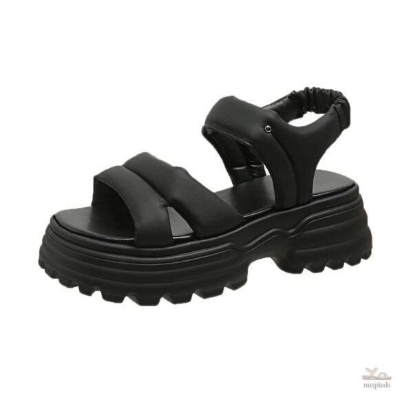 Sandale chic à talon avec maintien élastique