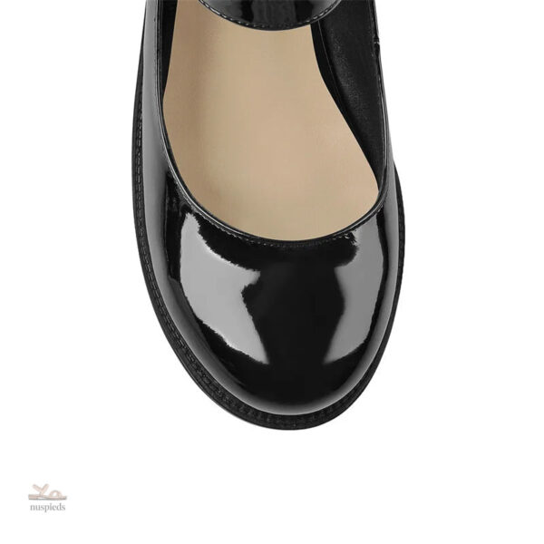 Sandale chic avec talon et plateforme en cuir verni