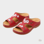 Sandale femme chic avec broderie fleurie