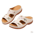 Sandale femme avec broderie chic et style décontracté