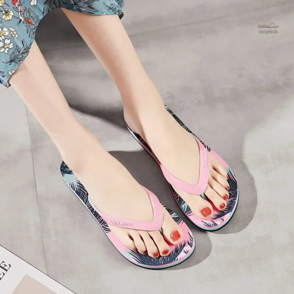 Sandale rétro pour femme, design tropical et confortable