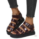 Confortables sandales pour femme à semelle large