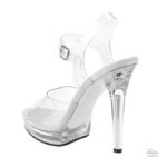 Sandales à talon aiguille, design transparent tendance