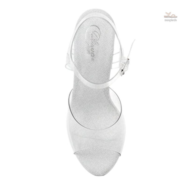 Chaussures femme à talon haut, effet cristal lumineux