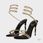 Sandales à talon chic avec brides spirales pour femme