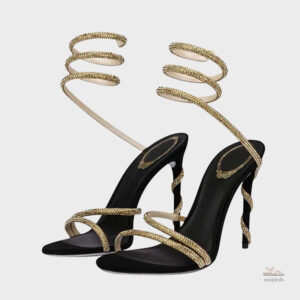 Sandales à talon chic avec brides spirales pour femme