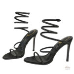 Sandales tendance avec talon et brides spirales