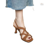 Sandales pour Femme en Teinte Dorée