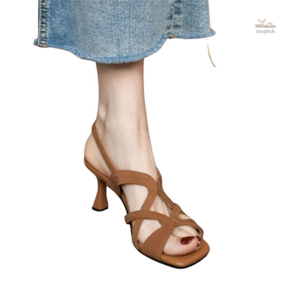 Sandales pour Femme en Teinte Dorée