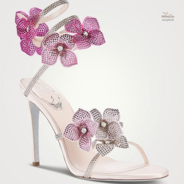 Sandales femme élégantes à talons avec détail floral