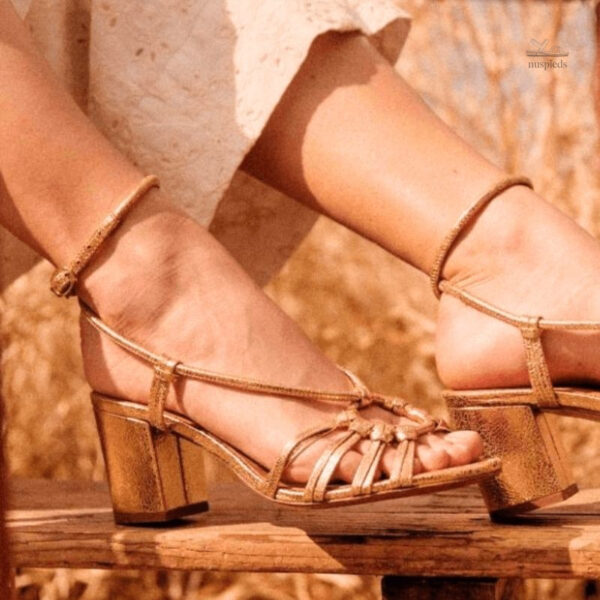 Sandales à Talons Carrés Chic pour Événements