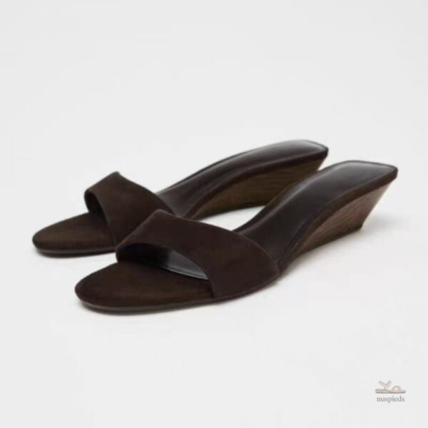 Sandales à Talons Compensés Bout Ouvert