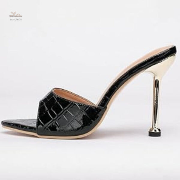 Sandales à Talons avec Détails Croco