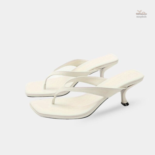 Sandales à Talons Fins avec Bout Carré
