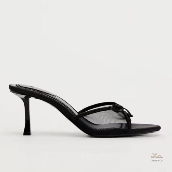 Sandales Femme avec Maille et Nœud Chic