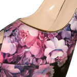 Sandales femme à talons, design floral sophistiqué