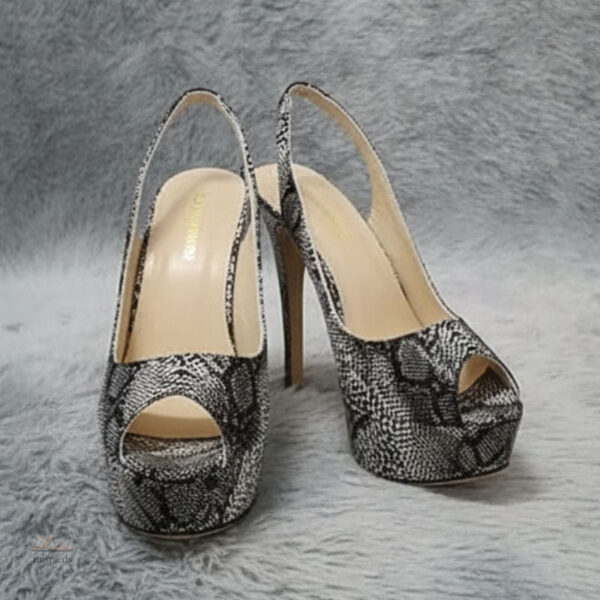 Sandales à talons en serpent, tendance et stylées