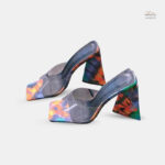 Sandales Colorées à Talons Épais pour Femme