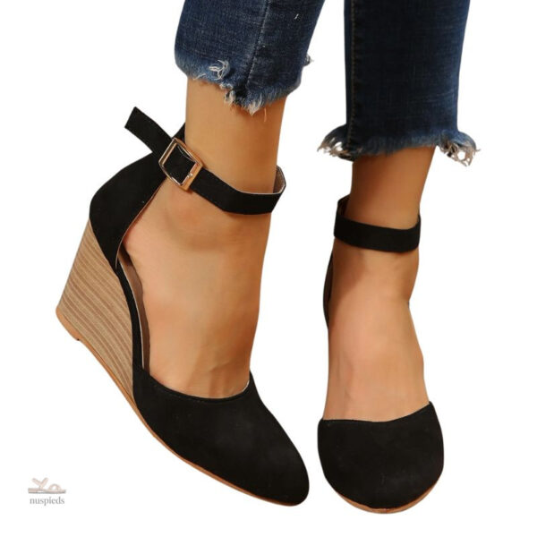 Sandales femme élégantes à talons compensés