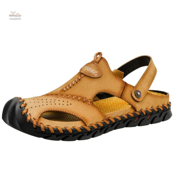 Chaussures d'été confortables en cuir pour homme