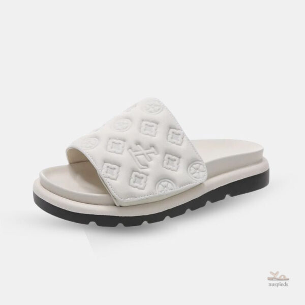Sandales Luxe Velours à Motifs Confortables Femme