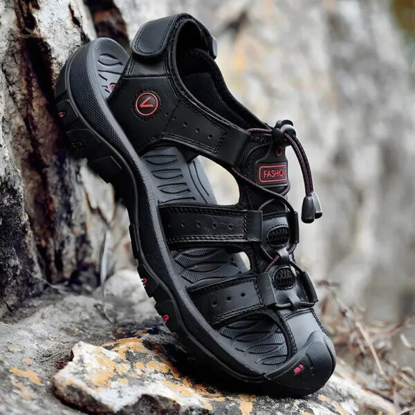 Sandales de marche en cuir respirant