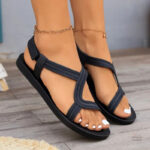 Sandales femme avec design intemporel en cuir