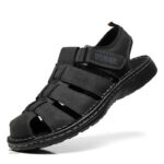 Design durable pour sandales homme en cuir pour la randonnée
