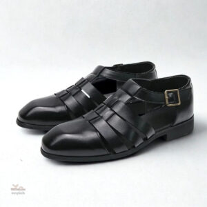 Sandales en cuir homme à bout fermé