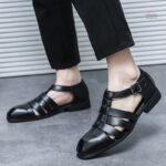 Sandales homme cuir résistantes et élégantes