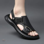 Sandales cuir pour homme, design ergonomique