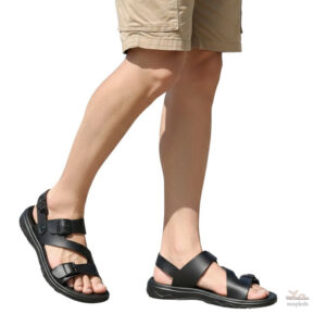 Sandales homme avec semelle antidérapante en cuir