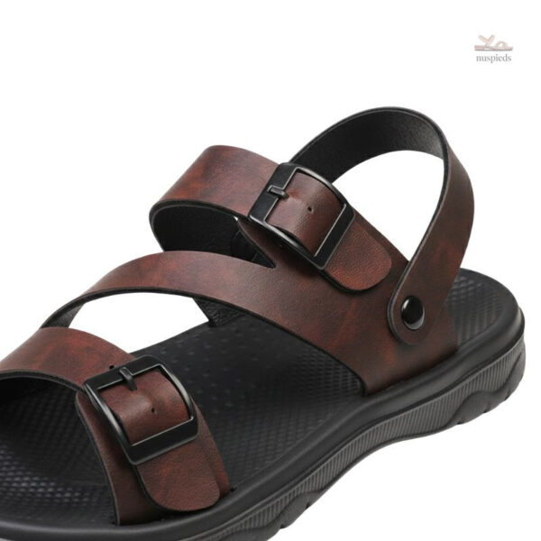 Sandales antidérapantes en cuir, idéal pour l'été
