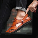 Sandales en cuir avec design estival élégant