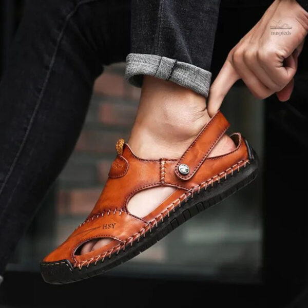 Sandales en cuir avec design estival élégant